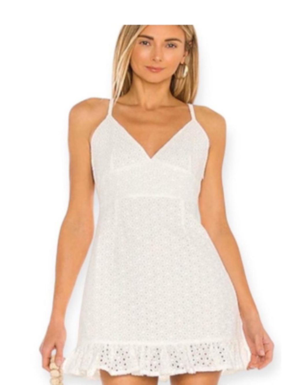 MINKPINK NWOT- White Eyelet Mini Dress